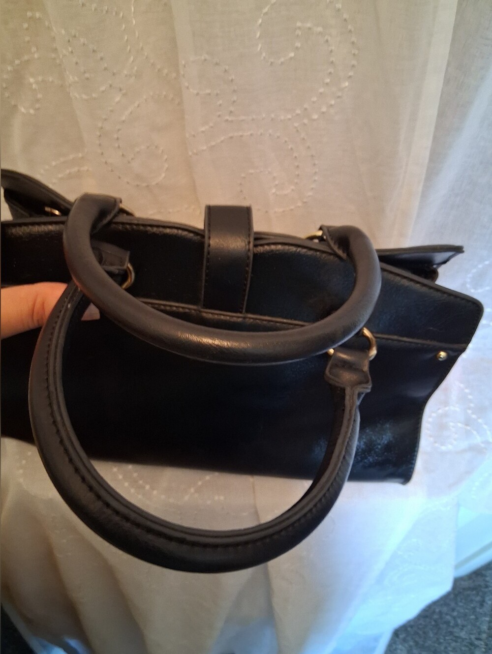 Coach Mercer 30 Black Leather Satchel Handbag - Picture 3 of 7